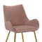 Armen Living Avery Pink Fabric Dining Room Chair with Gold Legs LCAVCHPINK - alternate 2
